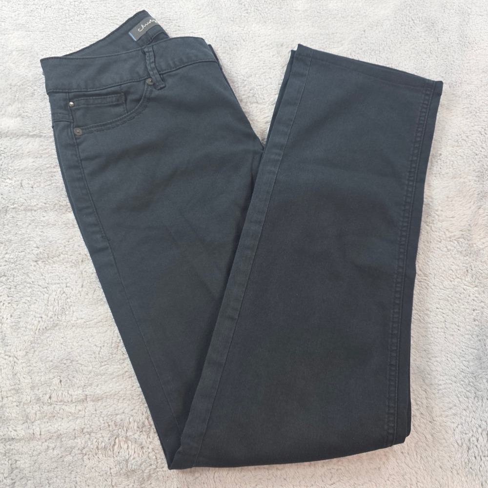 Christopher Blue Women 6 Black Pants Straight Leg Stretch Lyocell